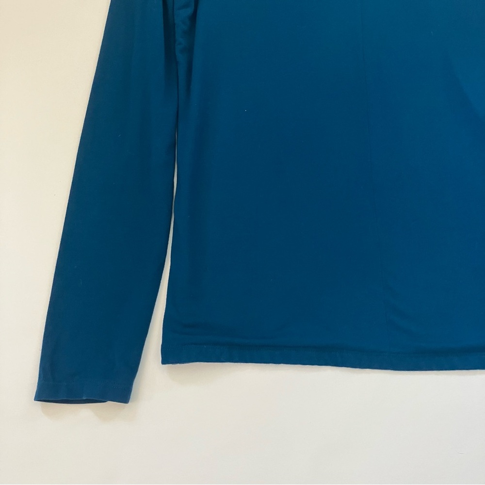 Talbots solid blue blouse - Picture 7 of 8